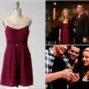 Anthropologie Burgundy Midi Dress